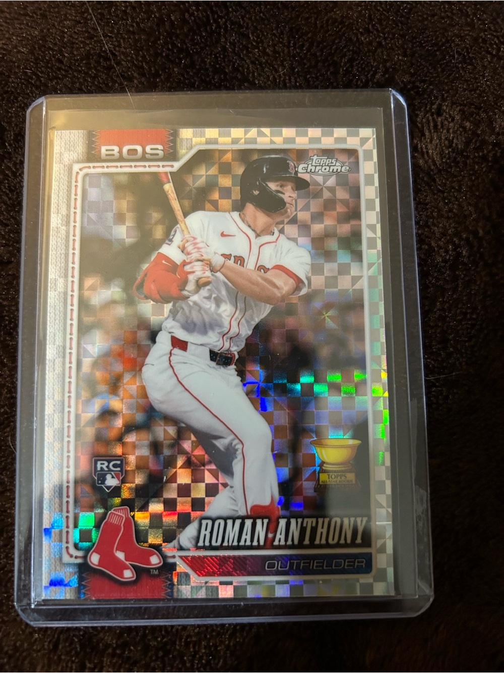 Roman Anthony Topps Chrome Red Sox Holographic Rookie Card